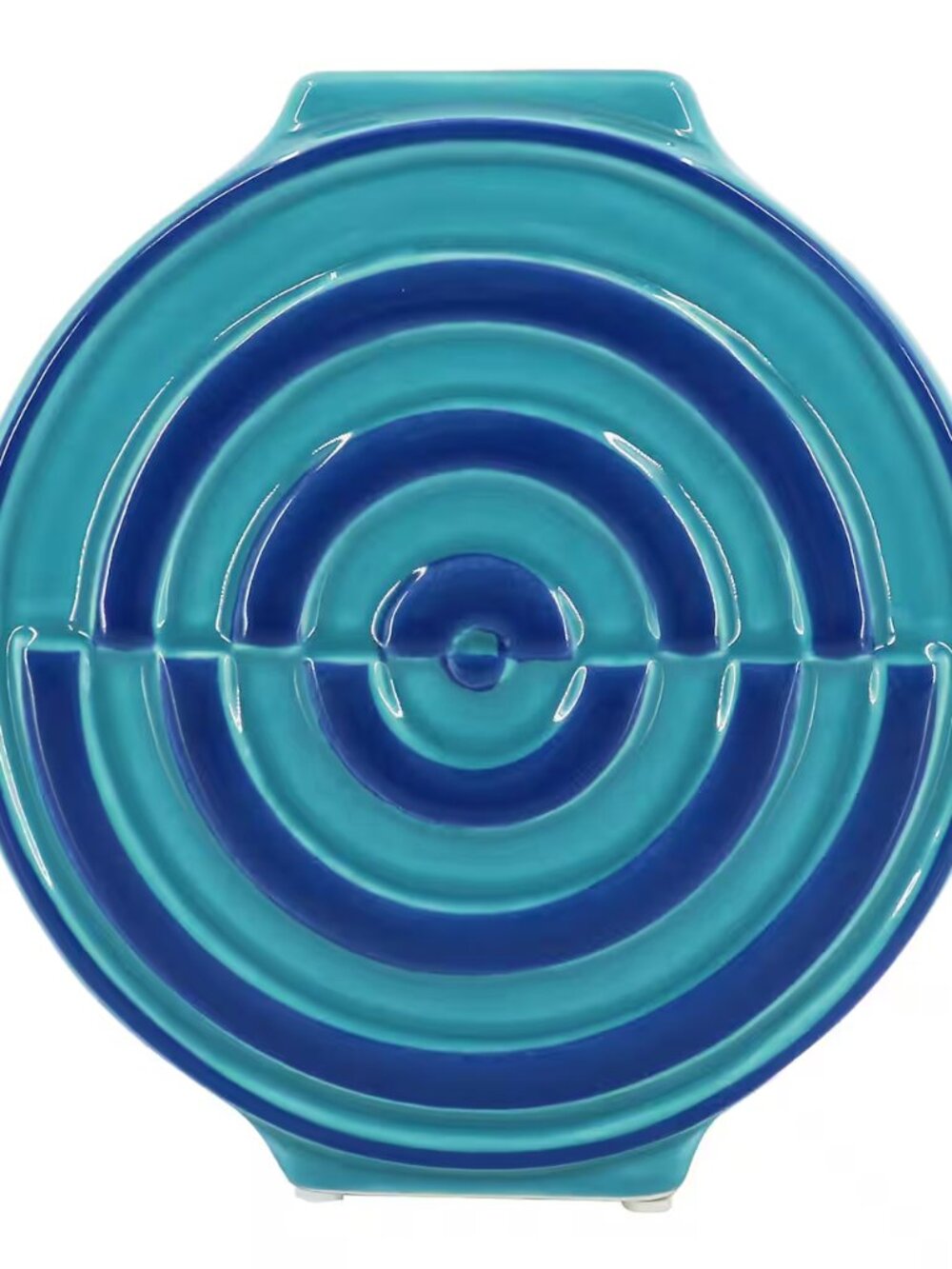 Jonathan Adler Swirl Tabletop Vase NEW Blue & Turquoise Retro